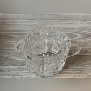 Vintage Modern Block Cut glass Elegant crystal creamer